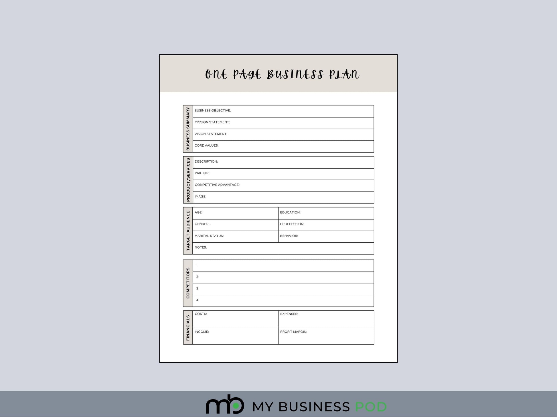 Business Plan, Business Planner, Business Plan Template, Business Plan Printable, Business Plan Digital, Road Map, Business Templates, Biz
