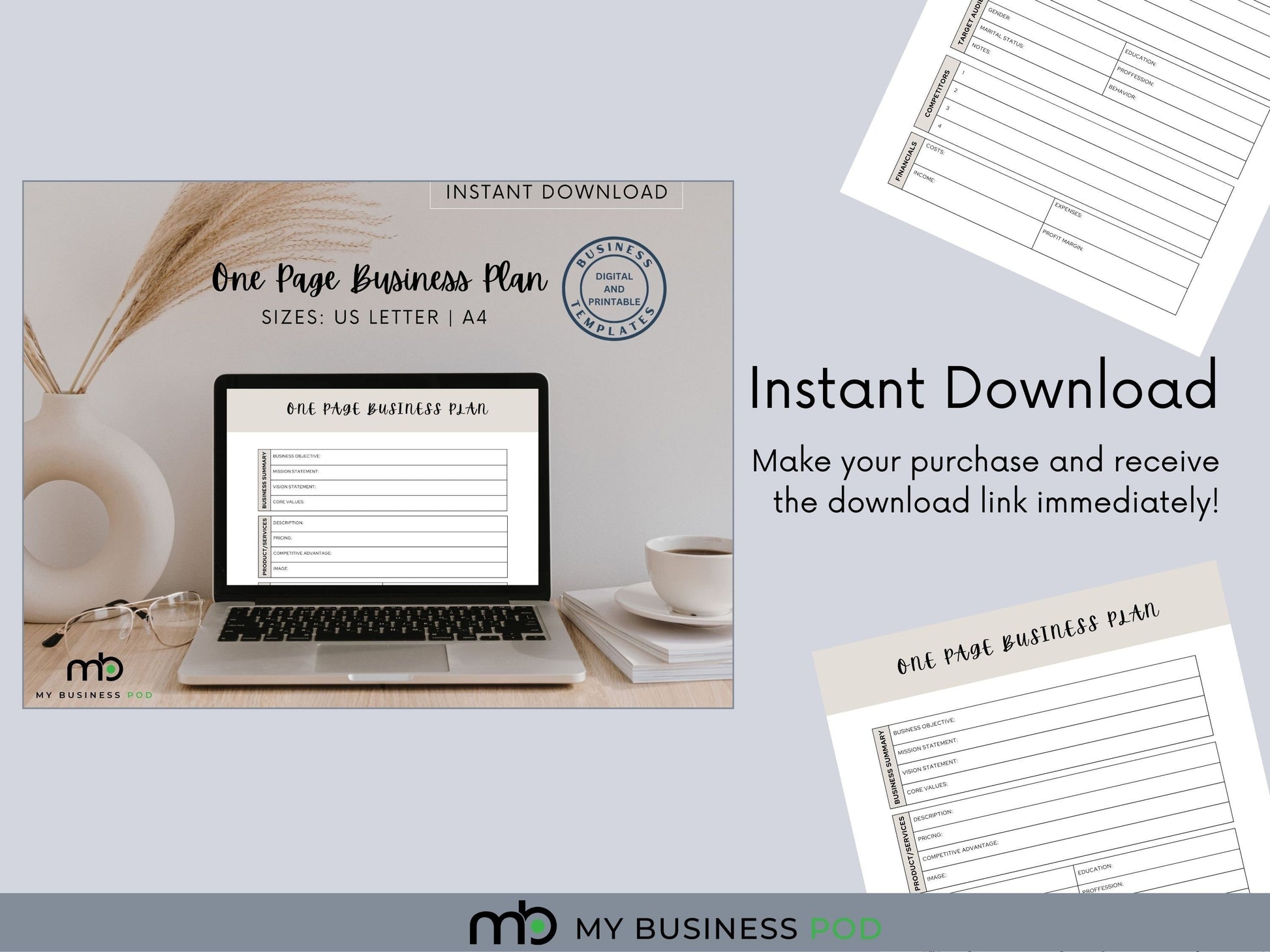 Business Plan, Business Planner, Business Plan Template, Business Plan Printable, Business Plan Digital, Road Map, Business Templates, Biz