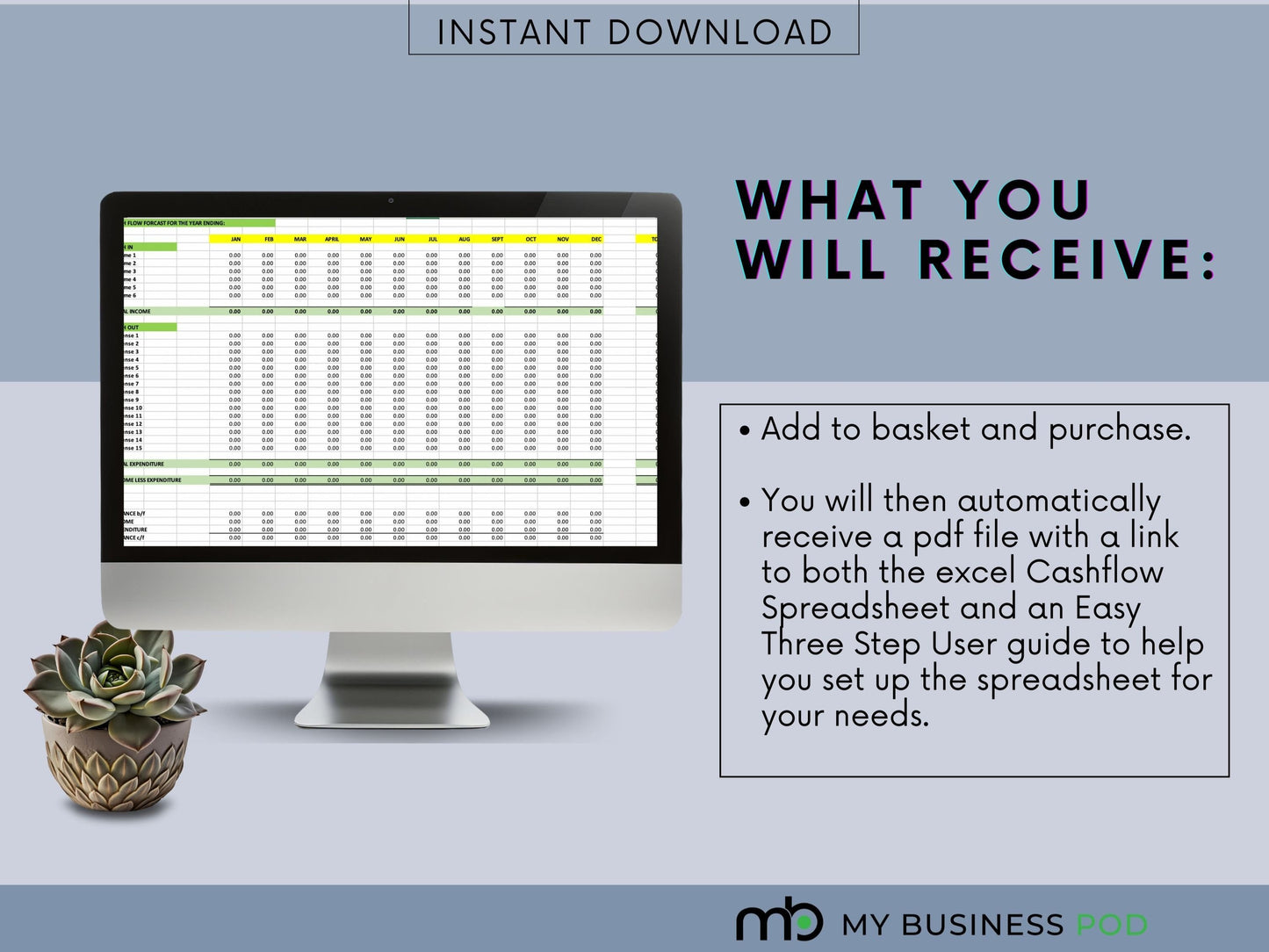 Cash Flow Forecast – Excel Spreadsheet template, Money tracker, Cashflow Prediction, Cash flow, Forecast,Excel, Money, Cash Prediction, Cash
