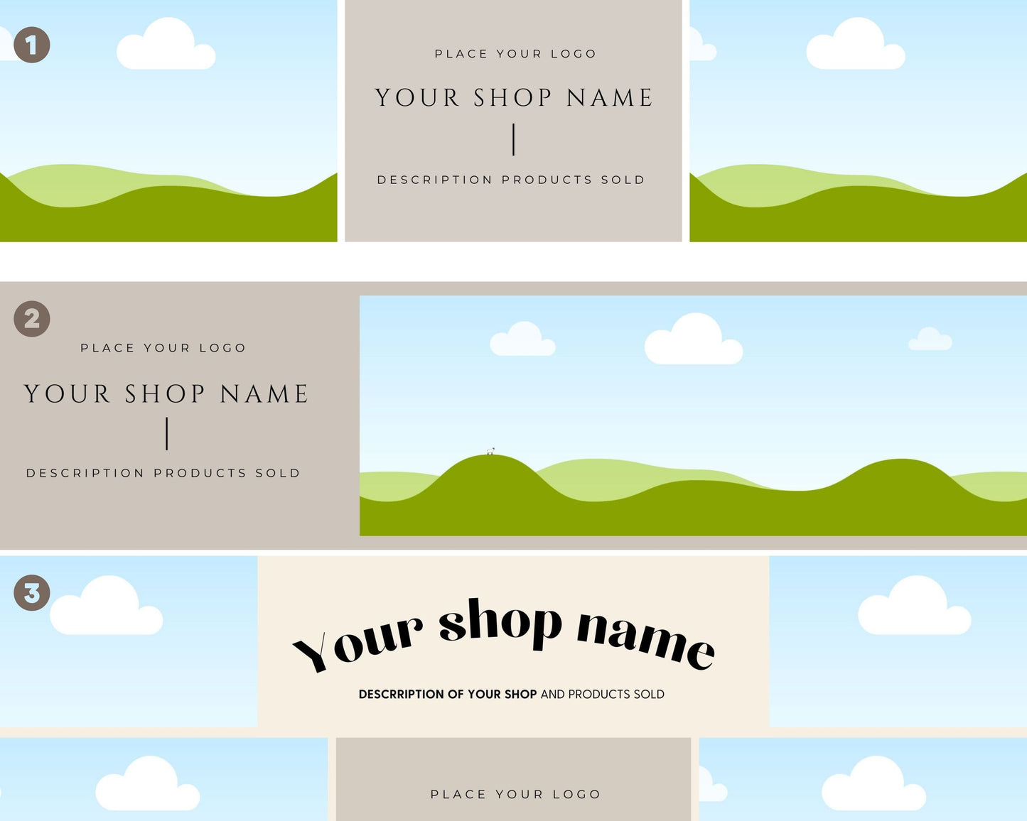 Etsy Shop Banner, Etsy Store Banner, Banner Display, Etsy Big Banner, Etsy Shop Template, Product Mockup, Canva Template, Etsy shop Template