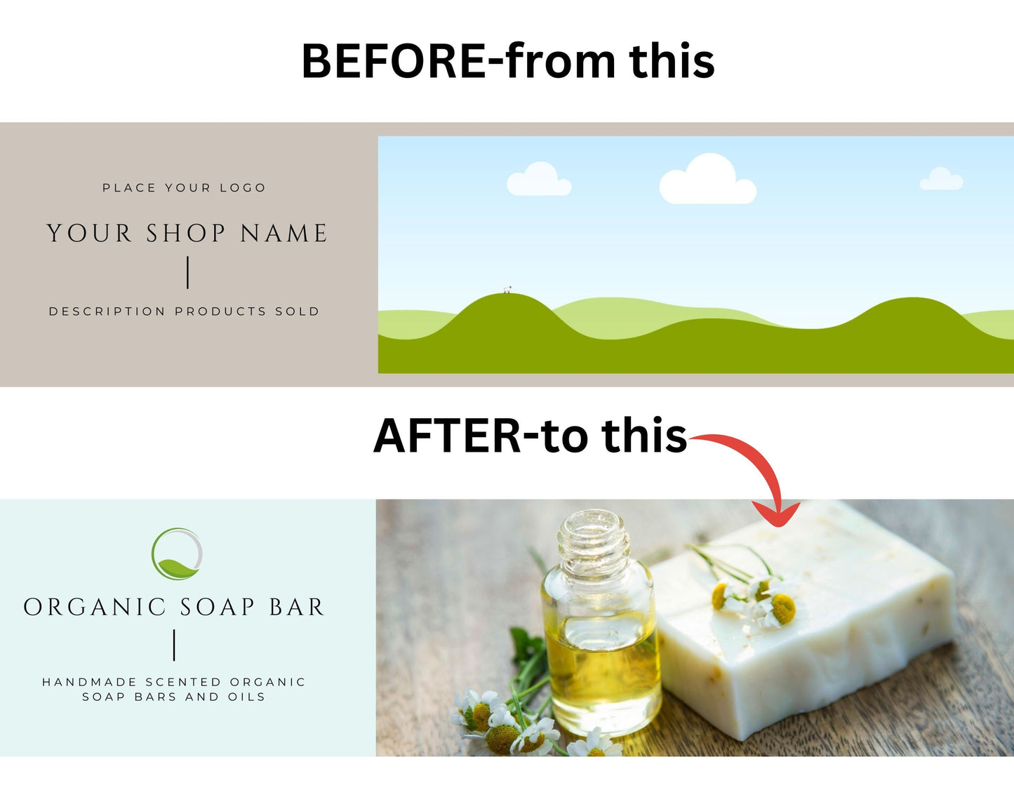 Etsy Shop Banner, Etsy Store Banner, Banner Display, Etsy Big Banner, Etsy Shop Template, Product Mockup, Canva Template, Etsy shop Template