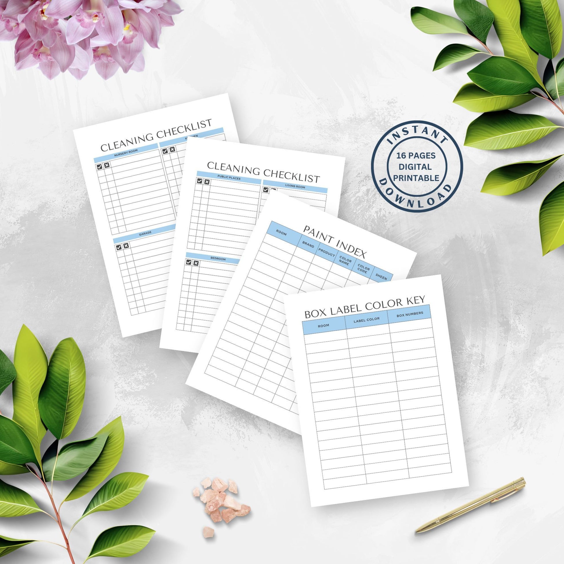 Moving Checklist, Moving Planner, Moving Template, Moving Guide, Digital Moving Checklist, Printable Moving Checklist, Moving Binder, Shift