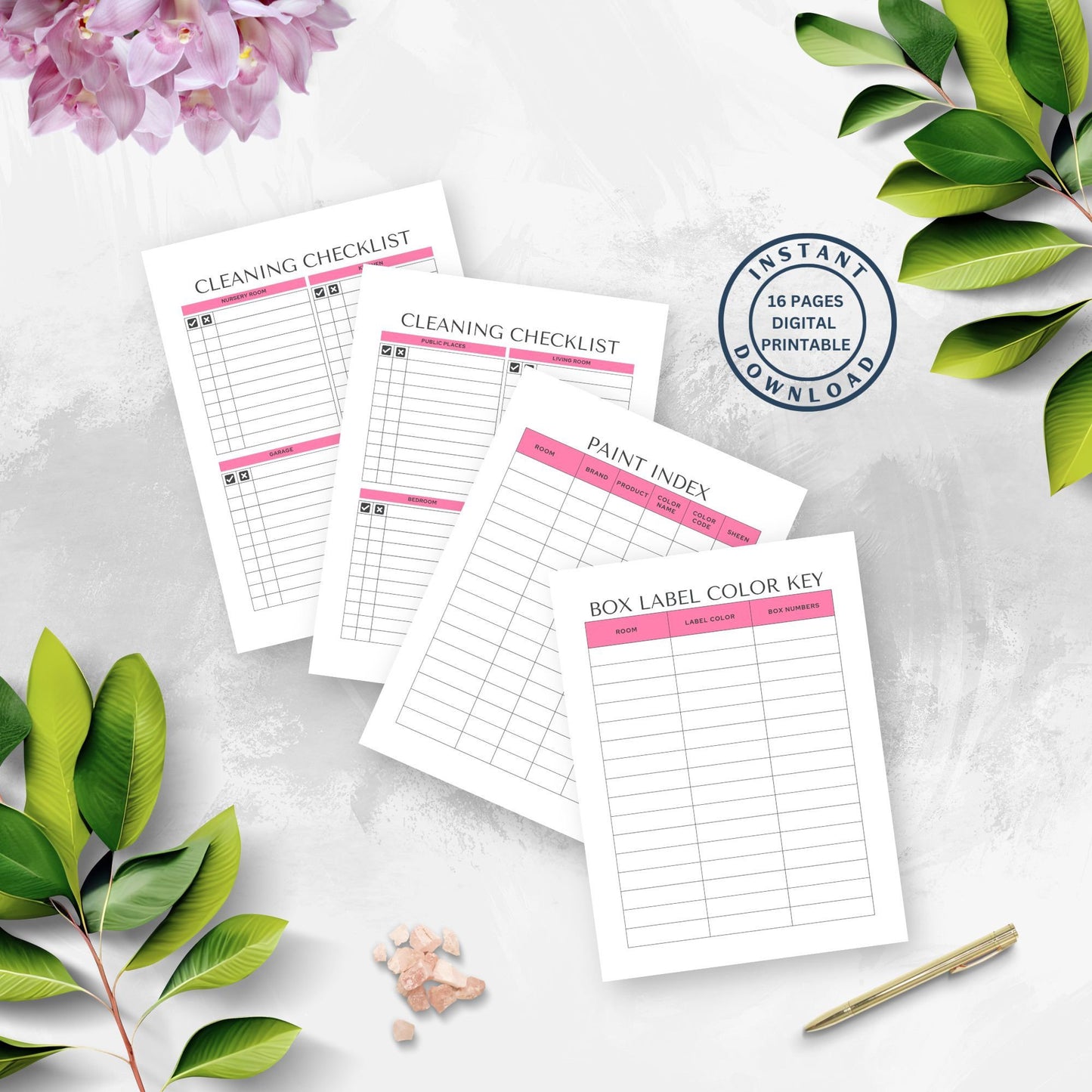 Moving Checklist, Moving Planner, Moving Template, Moving Guide, Digital Moving Checklist, Printable Moving Checklist, To-do list, Relocate