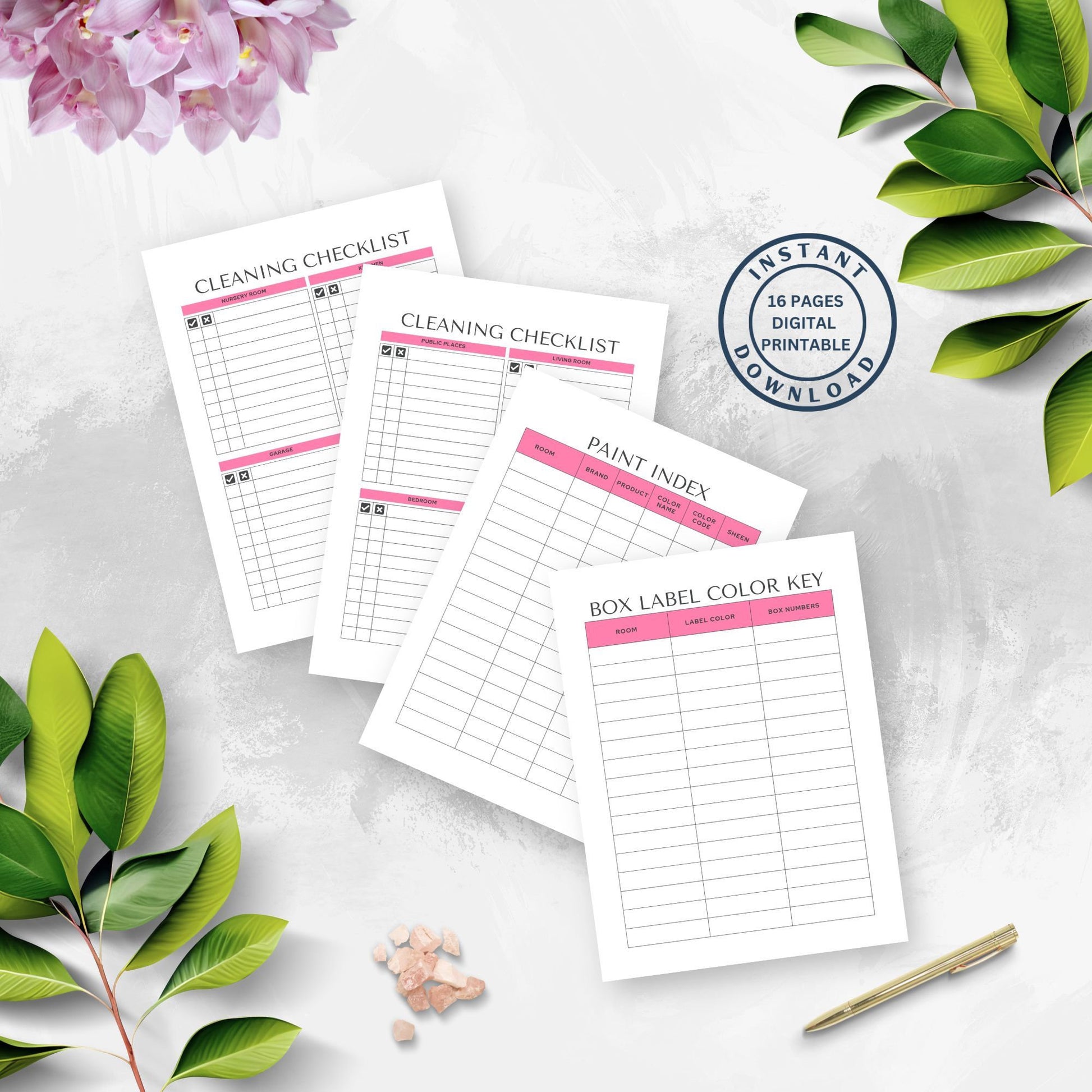 Moving Checklist, Moving Planner, Moving Template, Moving Guide, Digital Moving Checklist, Printable Moving Checklist, To-do list, Relocate