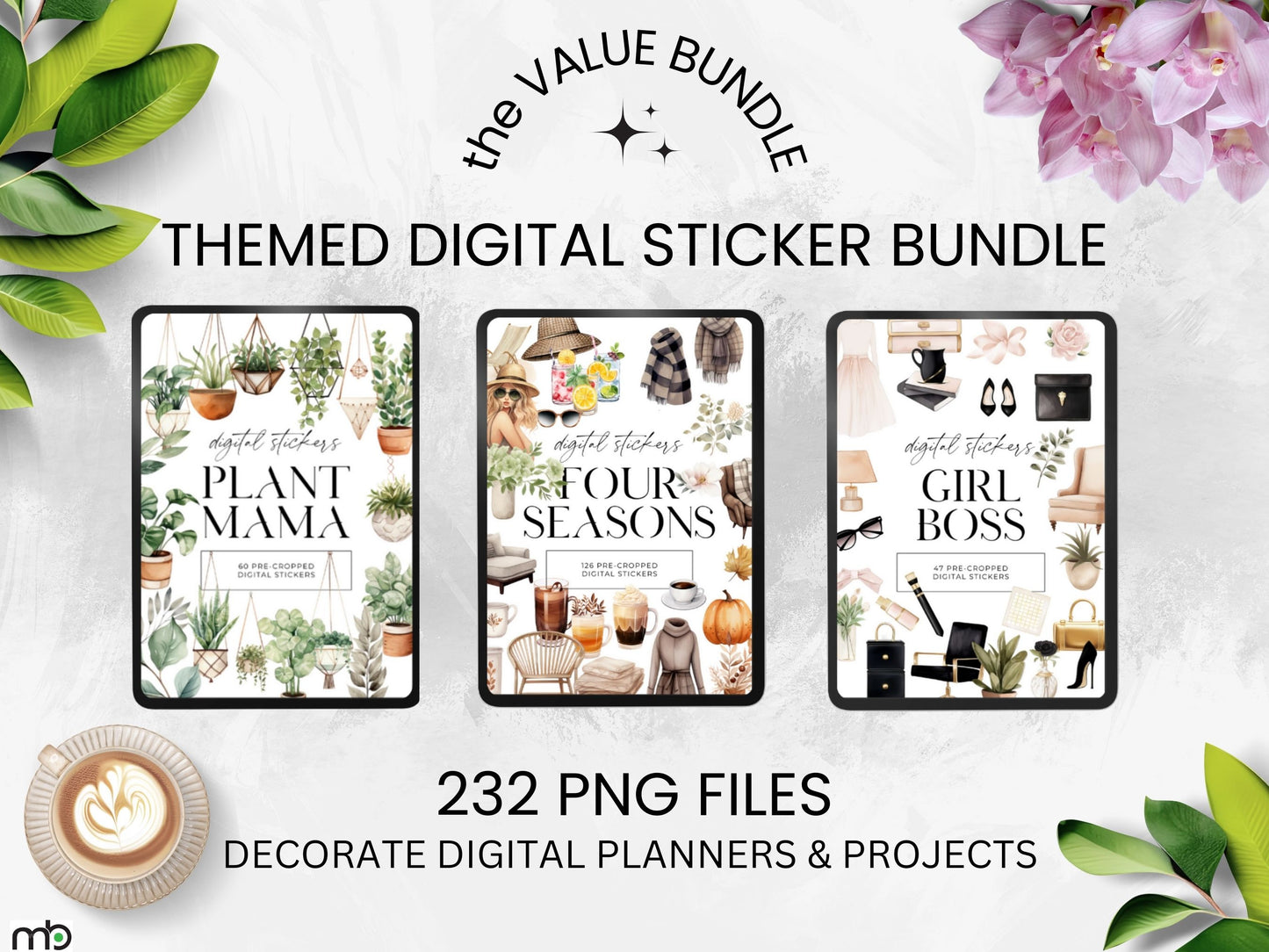 Value Bundles, Digital Sticker Bundle, Lifestyle Stickers, Seasons Stickers, Work Stickers, Plant Stickers, Goodnotes Stickers, png stickers