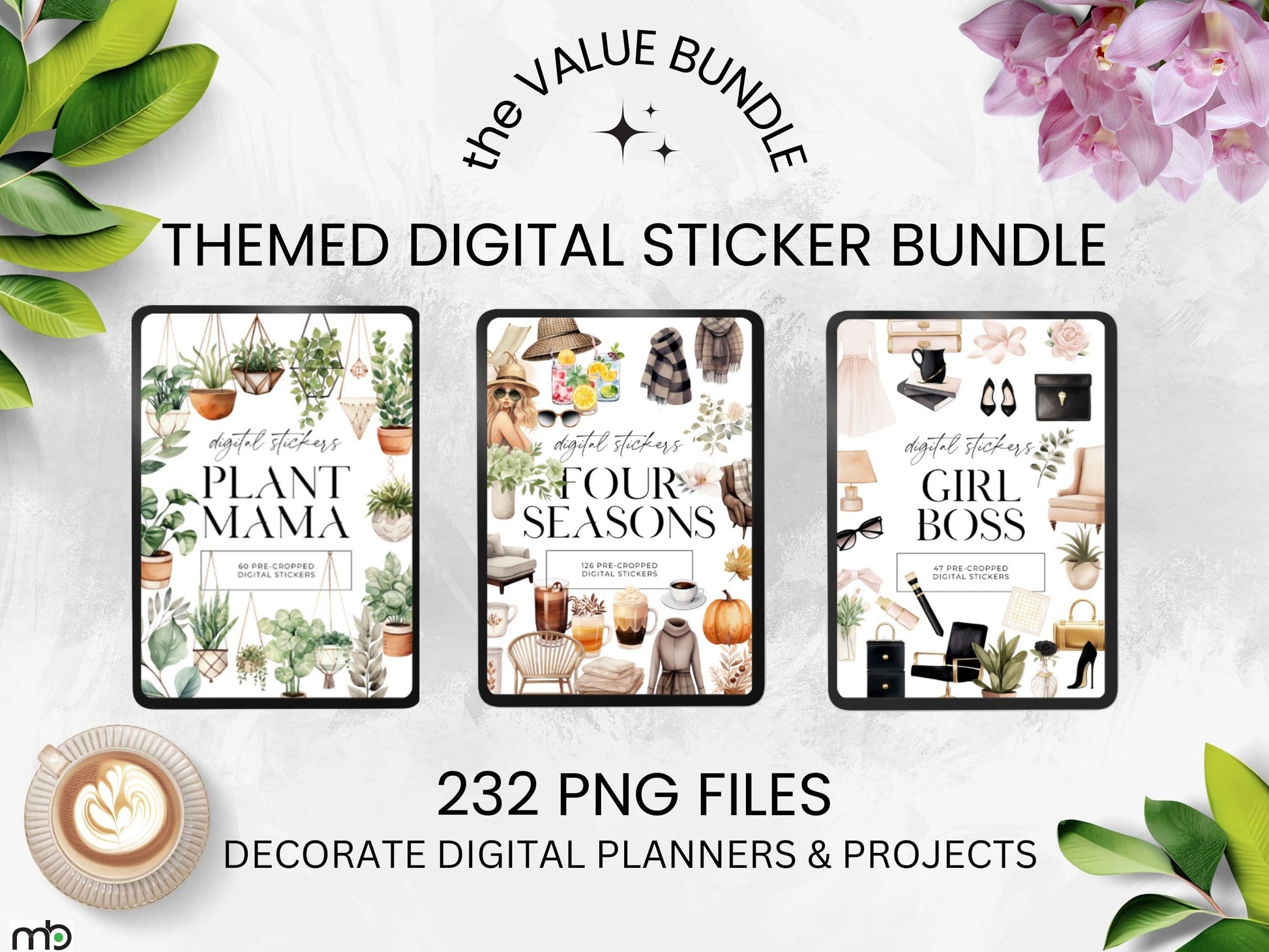 Value Bundles, Digital Sticker Bundle, Lifestyle Stickers, Seasons Stickers, Work Stickers, Plant Stickers, Goodnotes Stickers, png stickers
