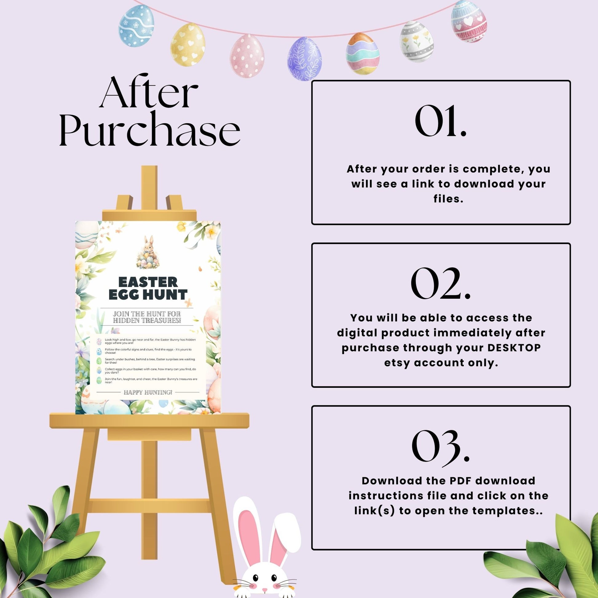 Easter Egg Hunt Sign, Easter Yard sign, Printable Easter Sign, Easter Bunny Sign, Easter games, Easter Treasure hunt, Kids easter activities