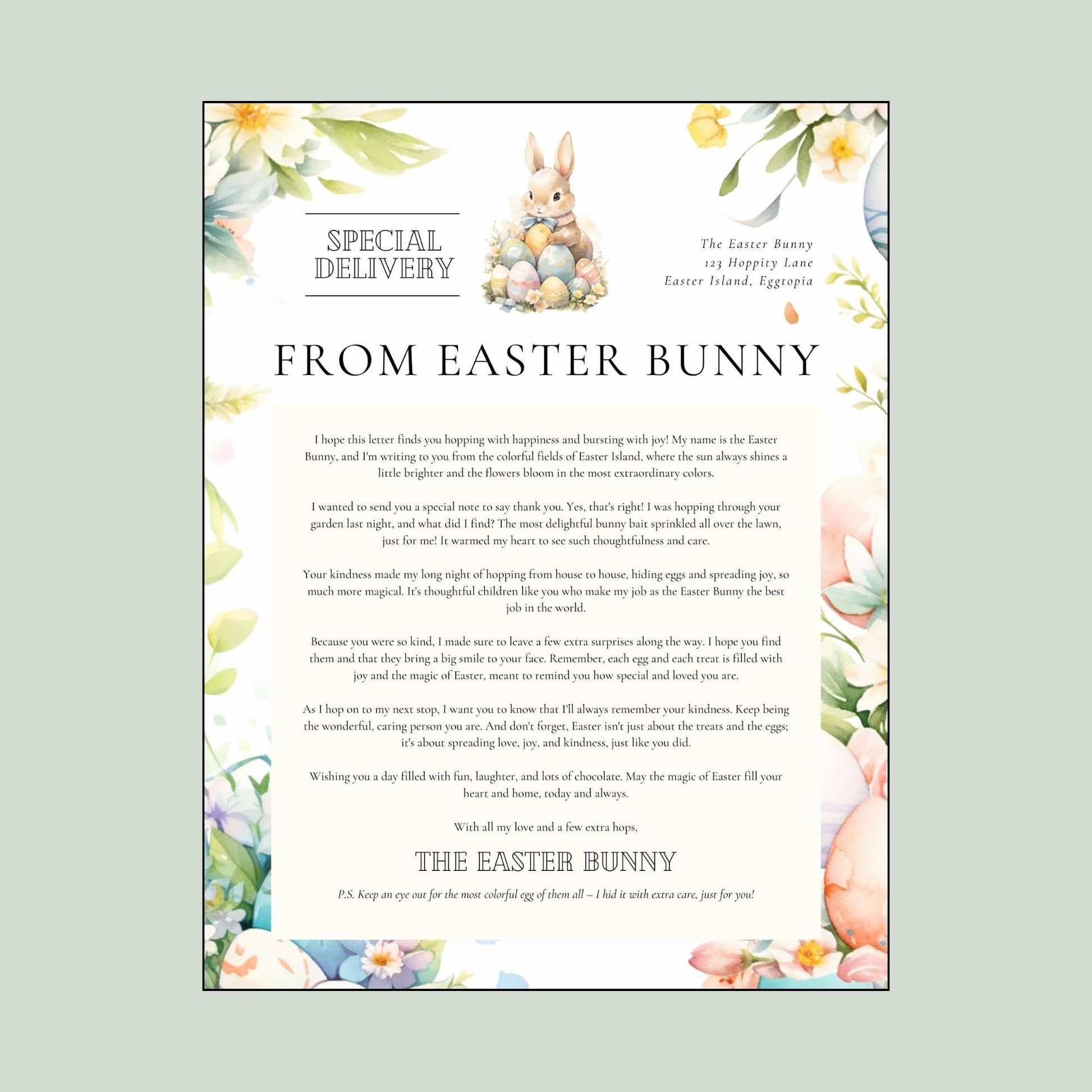 Letter from the Easter Bunny Editable, Printable, Easter Fun, Easter Celebrations, Kids Easter Activities, Easter Party Games, Easter Bunny
