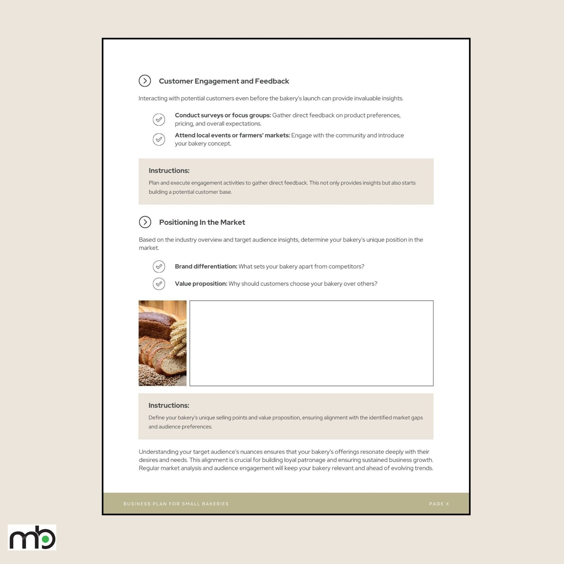 Business Plan for Small Bakeries, Bakery Business Plan, Business Plan, Bakery Goods Business Plan, Canva Business Plan Template, Bakery