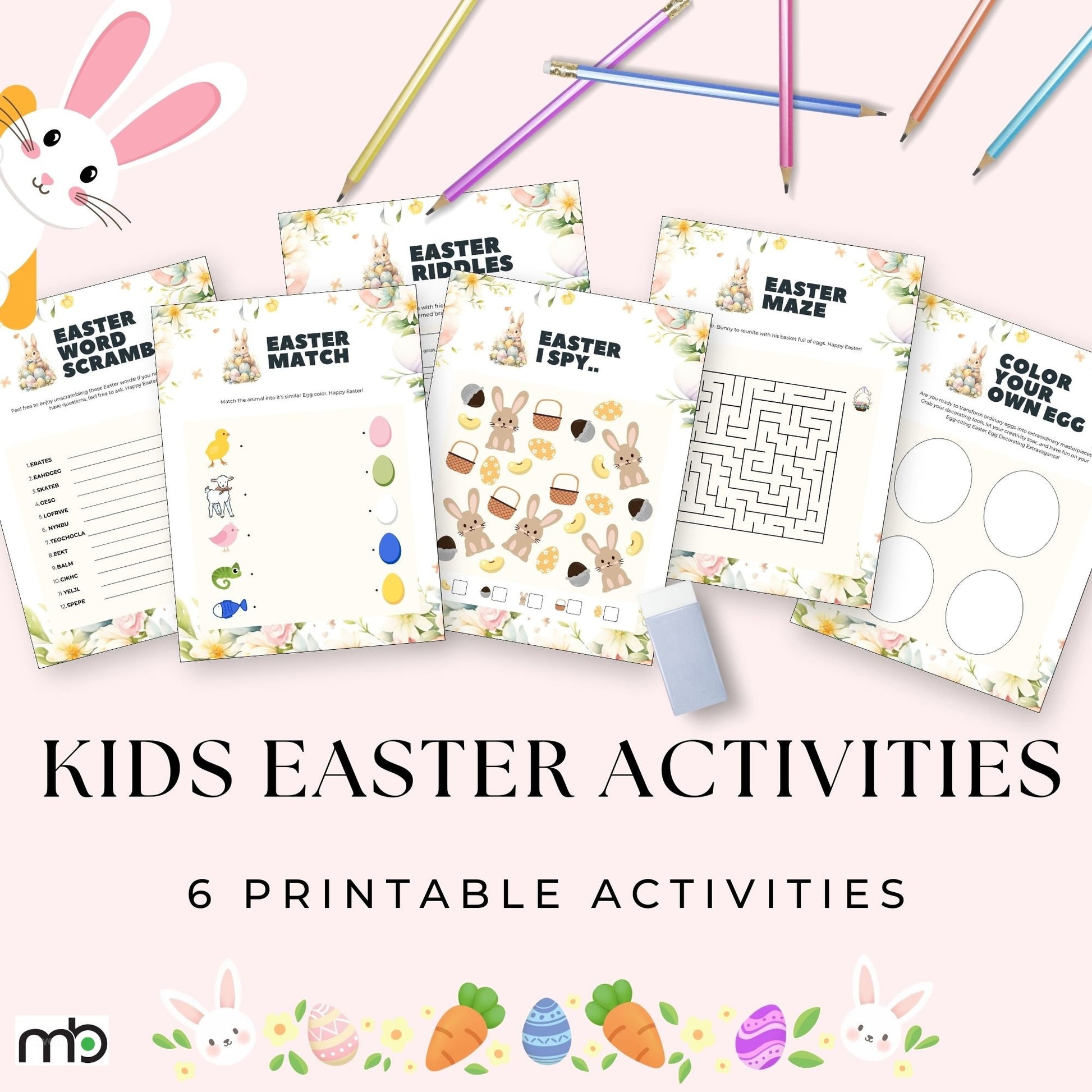 Easter Mega Bundle, Family Easter Activities, Kids Easter Activities, Printable Easter Activities, Easter Scavenger Hunt, Easter Games, Eggs