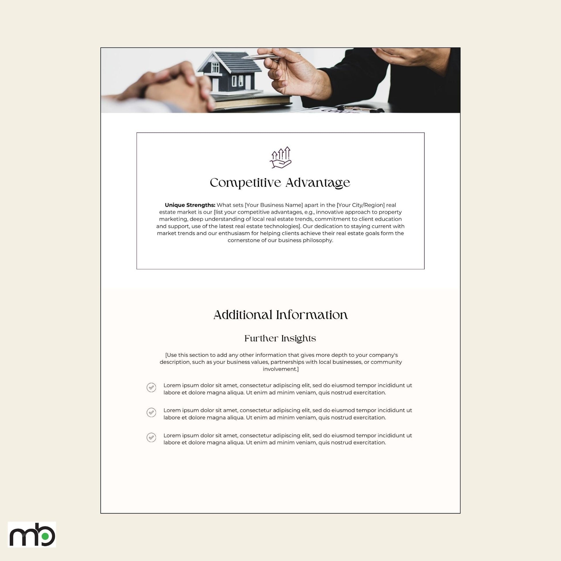Real Estate Business Plan, Realtor Business Plan, Realtor Planner, Business Planner, Business Plan Template, Real Estate Agent, Realtor, Biz